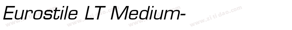 Eurostile LT Medium字体转换